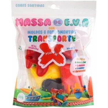 Imagem de Massa de EVA Make+ Criativa Transporte com Molde 60g - Make +