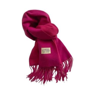 Imagem de Cachecol Feminino De Caxemira Quente Para Inverno, Estilo Coreano, Tri