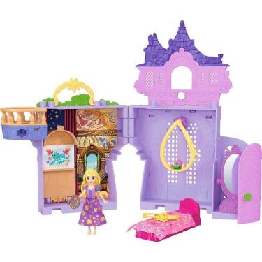 Imagem de Conjunto Interativo Mini Castelo da Rapunzel Disney Princesa com Boneca e Acessórios Mattel
