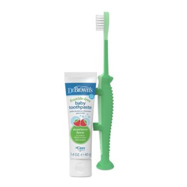 Imagem de Kit de Escova de Dente Infantil Dr. Brown's com Creme Dental de Morang