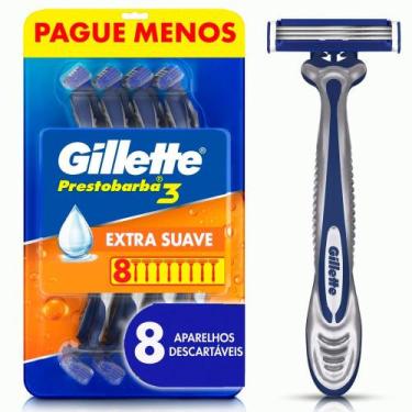 Imagem de Aparelho de Barbear Descartável Gillette Prestobarba3 Leve 8 Pague 6 U