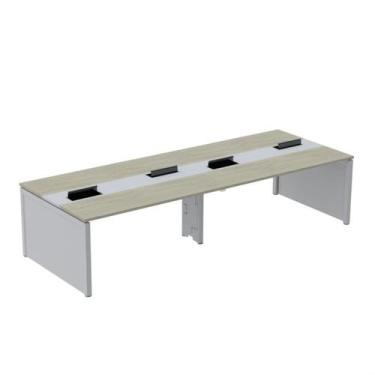 Imagem de Estação de Trabalho Mesa Plataforma Escritório para 4 Pessoas Dupla co