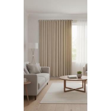 Imagem de Cortina Blackout Tecido 4,00m x 2,30m Avelã - Congratulations Store