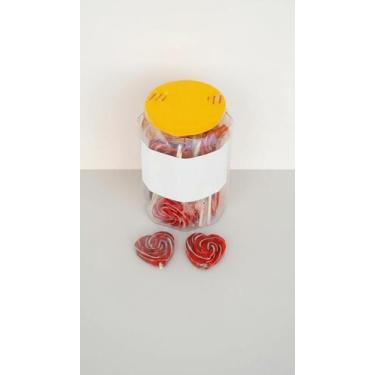 Imagem de Pirulito Coração Caramelo - Pote 30 Unidades - Congratulations Store