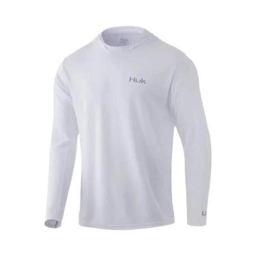 Imagem de Camisa De Pesca Masculina Com Capuz E Proteção UV De Manga Longa Para 