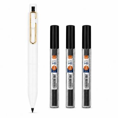 Imagem de Kit Lapiseira BRW Triton 3,0mm Grafite HB Retrátil Anotação Técnica Or