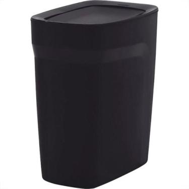 Imagem de Lixeira Plastica Basculante Tramontina Compacta 8,5 Litros Preta - 928
