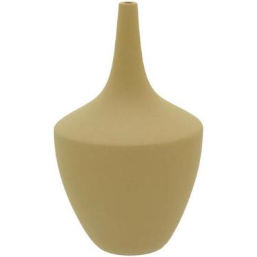Imagem de GARRAFA EMMA DECORATIVA 23x13x13cm CERÂMICA AMARELO - NH
