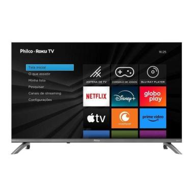 Imagem de Smart TV Philco P32CRB 32" HD DLED Cinza Roku TV Dolby Audio HDR10 Biv