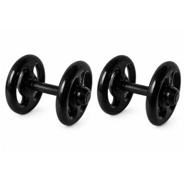 Imagem de Kit Par Dumbell Emborrachado FitnessMusculação Academia 10Kg