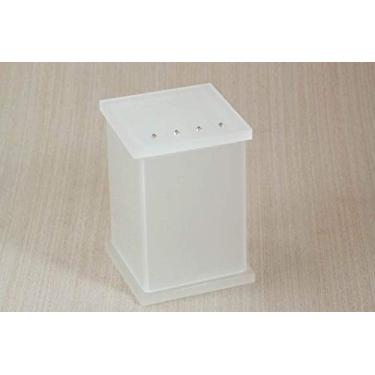 Imagem de Porta Algodão/Porta Cotonetes em Acrílico Com Strass Jateado Decor Acrílicos