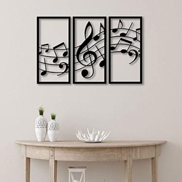 Imagem de Quadro Musical Melodia Notas Musicais Decoração