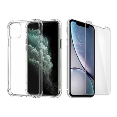 Imagem de Capinha Silicone Antichoque e Película Vidro Compatível com Iphone 11 Pro Tela 5.8