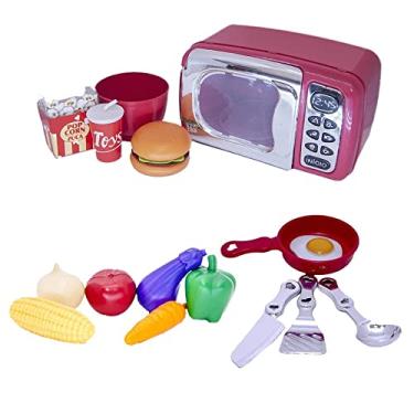 Imagem de Kit Menino Cozinha Eletro Chefe Comida Frigideira Legume 16p