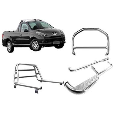 Imagem de KIT QUEBRA MATO+ESTRIBO+SANTO ANTONIO PEUGEOT HOGGAR CROMADO