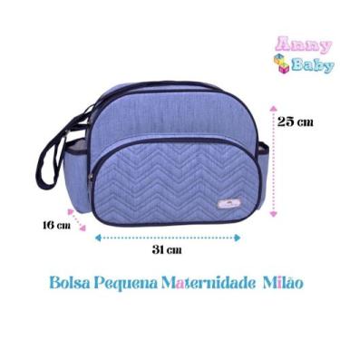 Imagem de Bolsa Maternidade Pequena/Media Milão Azul - Bmp0007 - Lilian Baby