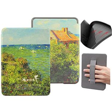 Imagem de Capa macia de 6 polegadas para Kindle Basic (apenas para 10ª geração de 2019, modelo J9G29R) com Auto Wake/Sleep, capa protetora à prova d'água com alça de mão