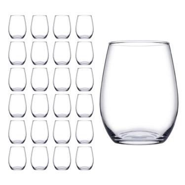 Imagem de Kit Copo Vidro Redondo Transparente Amber Duravel 440ml 24Un