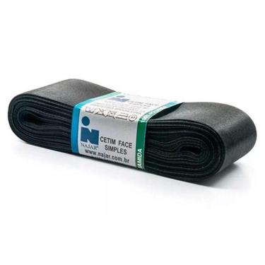 Imagem de Fita De Cetim Face Simples 40/05 22Mm X 10 Metros Preto