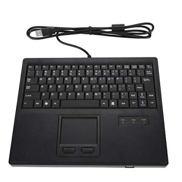 Imagem de Teclado de computador, teclado com fio de 10" 84 Scirrors Foot Keys com touchpad, teclado de controle de toque preciso adequado para laptop desktop