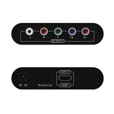 Imagem de Adaptador conversor de vídeo componente HDMI para 1080P (YPbPr/RGB/5RCA) + suporte R/L PS3, PS4, leitor de Blu-ray, DVD, Xbox, notebook