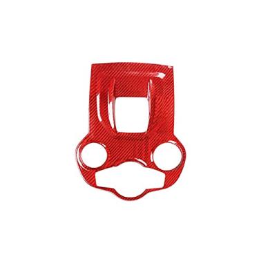 Imagem de FINMOKAL Acabamento do painel de câmbio de marchas de fibra de carbono vermelha para Alfa Romeo Giulia/Stelvio 2017-2019