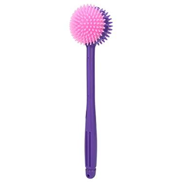 Imagem de Martelo de massagem, massageadores manuais nas costas alça longa flexível evita escorregar para massagem nas costas (roxo)