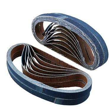 Imagem de 10 pcs 330 * 10 457 * 13 Cintos de lixamento Zircônia Azul Cintos Abrasivos Grão 40/60/80/120 Pintura de Madeira Polimento Lixadeira Cinto Lixa, 457x13mm