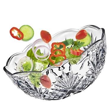 Imagem de Conjunto de tigela Godinger para salada, porção, mistura, coleção de cristal Dublin – Conjunto com 3