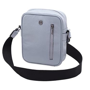 Imagem de Bolsa Crossbody Shoulder Feminina De Couro Legítimo Mariart Amy (Azul Bebê)