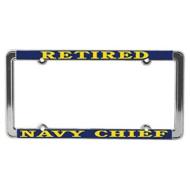 Imagem de Moldura para placa de licença Retired Honor Country US Navy Chief