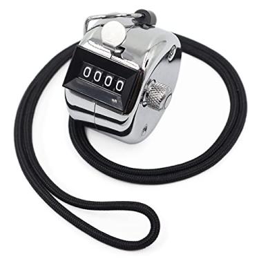 Imagem de (1) - Amble Tally Clicker Counter, Metal Case Mechanical Clicker Digital Handheld Tally Counter com Nylon Lanyard