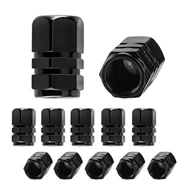 Imagem de Verhonour 12 peças tampas de haste de válvula de pneu de carro preto, tampa de tampas de ar, universal para carros, SUVs, bicicletas e motocicletas