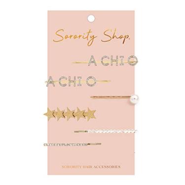Imagem de Alpha Chi Omega - Grampos de cabelo de irmandade - Pacote com 6