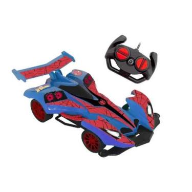 Carro de Controle Remoto Homem Aranha High Speed 3 Funções Azul e Vermelho  - Candide