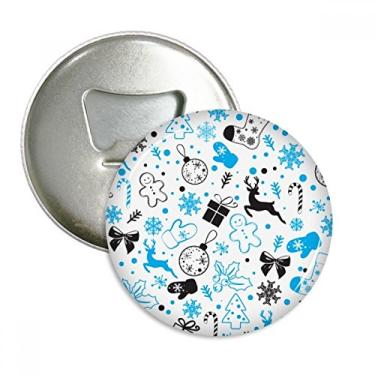 Imagem de Ace de flocos de neve de Natal, presente festival, abridor de garrafas, ímã de geladeira, emblema multifuncional