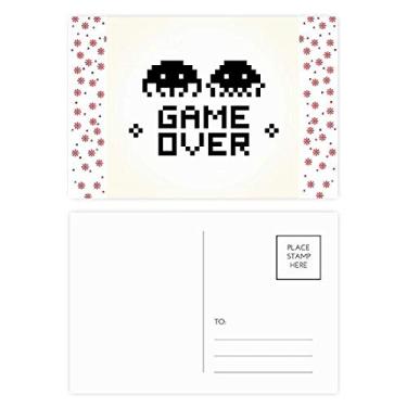 Imagem de Cartão postal Game Over Little Monster Pixel Natal Flor Celebração Cartão postal Bênção