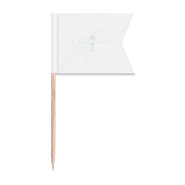 Imagem de Marcação de palito de dente com tecnologia de letras de aeronaves, marcação de etiquetagem para bolo de festa, prato de queijo