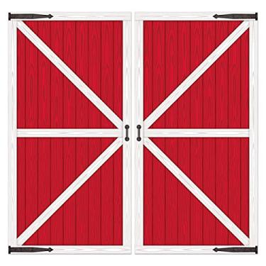 Imagem de Beistle Adereços de porta de celeiro impressos, 82,5 cm por 1,6 m, 2 peças no pacote