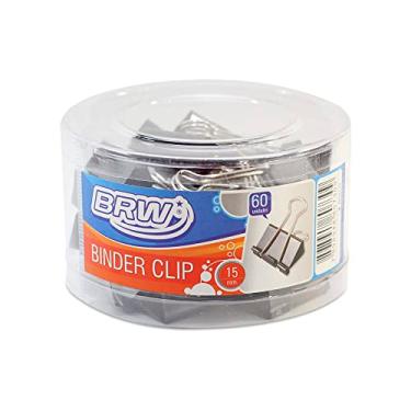 Imagem de Prendedor de Papel Binder Clip 15mm Preto com 60 Unidades, BRW