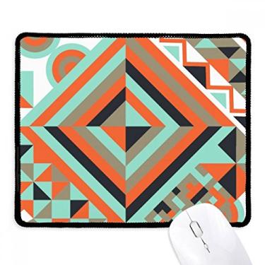 Imagem de Mousepad verde padrão geométrico borda costurada tapete de borracha para jogos