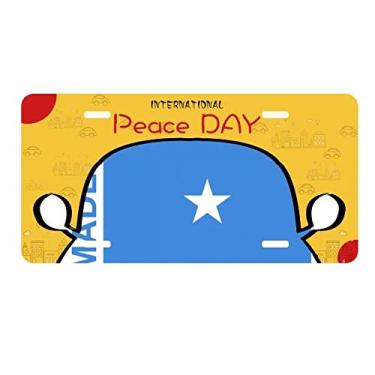 Imagem de DIYthinker Placa de licença Made in Somalia Country Love para decoração de carro, dia da paz