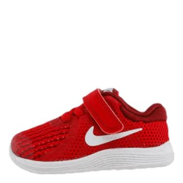 Imagem de Nike Tênis de corrida unissex infantil Revolution 4 (TDV), vermelho academia/branco-time vermelho-preto, 2C infantil regular EUA, Vermelho academia/branco - Team Red - Preto, 2C Regular US Toddler