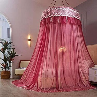 Imagem de Princess Dome Mosquito Net Dupla Camada Dossel Cama Dupla, Tenda Pendurada De Renda Para Camas De Solteiro A King Size Ideal Para Quarto Decorativo-,marrom,Pleasant63