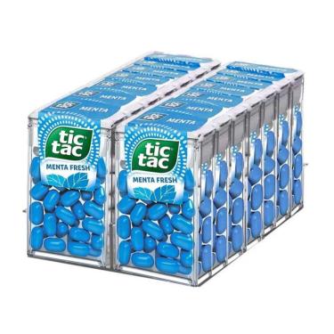 Imagem de Bala Pastilha Tic Tac Menta Fresh Azul 14,5g C/14 Un