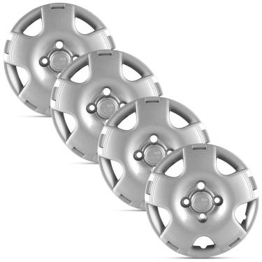 Imagem de Jogo 4 Calota Modelo Original Gol G4 Prata Aro 13 Grid