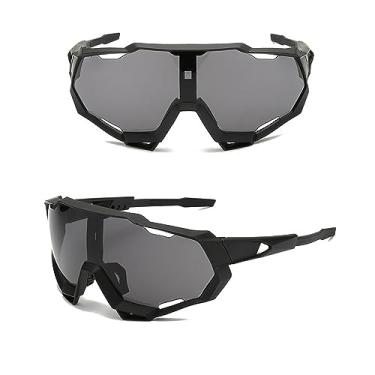 Imagem de Óculos Ciclismo Bike Esportivo Preto Espelhado Proteção Uv