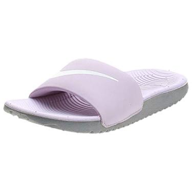 Imagem de Nike Unisex-Kid's Kawa Slide (GS/PS) Sandal, iced Lilac/White-Particle Grey, 12C Child US Little Kid