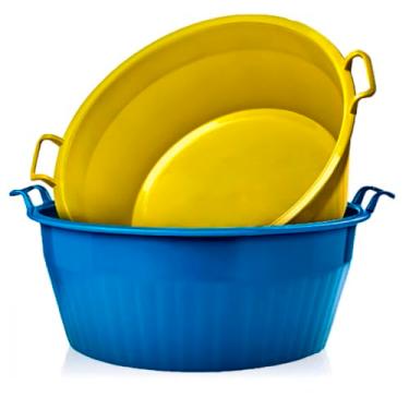 Imagem de Bacia Reforcada Multiuso Plastico 80l Com Alça Limpeza Geral