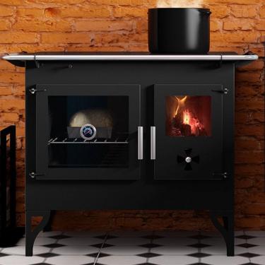 Imagem de Fogão à Lenha Dupla Combustão F820VE Barcelona Metávila Grafite